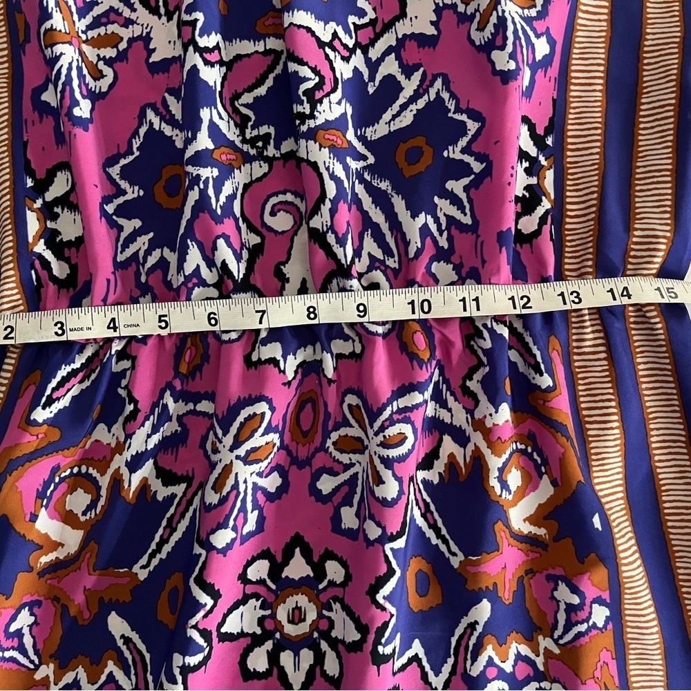 Ann Taylor Loft Mod Vibrant Short Scarf Motif Dress Size Medium EUC - Picture 6 of 11